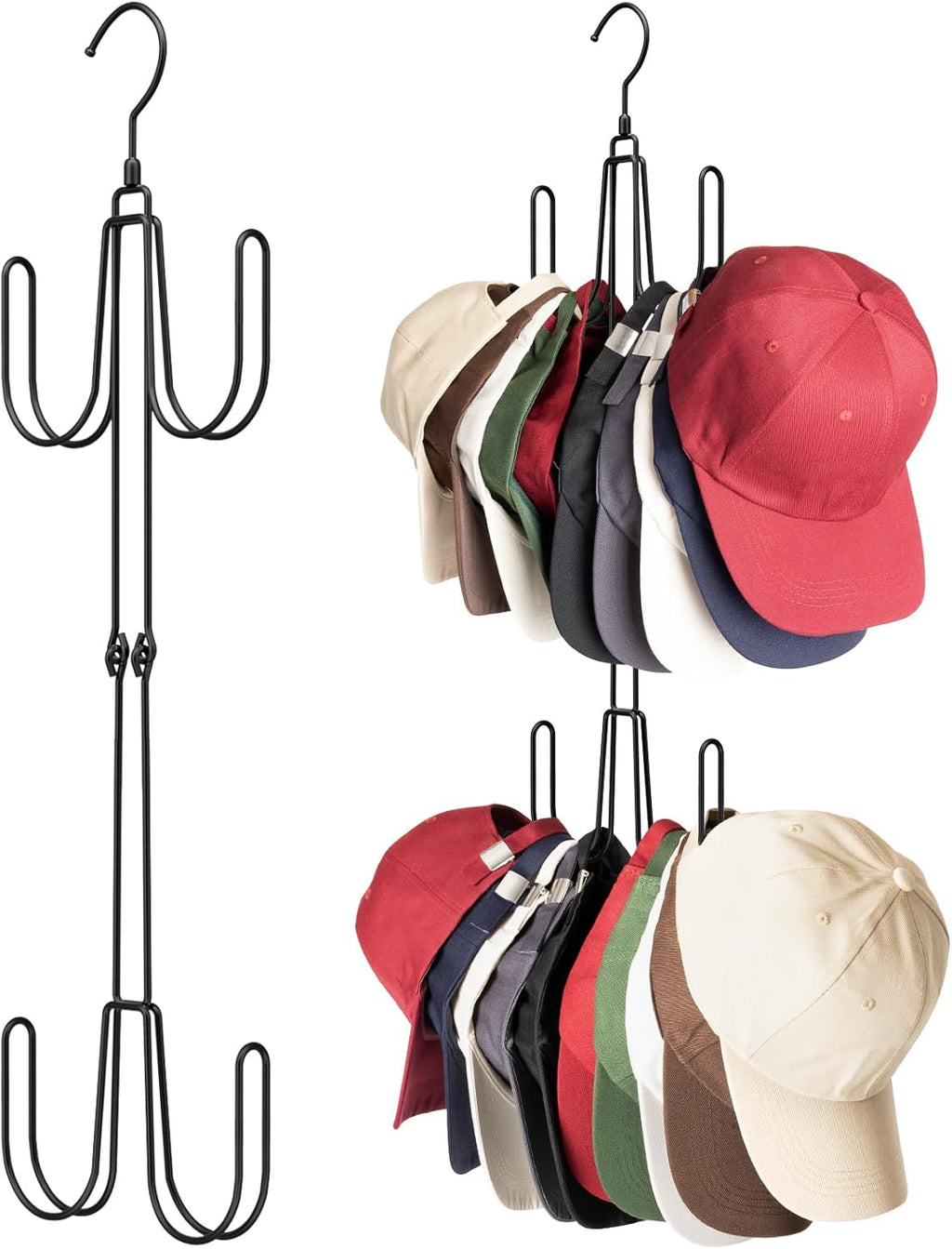NANATI Hat Hangers - Stainless Steel Hat Organizer for Baseball Caps | 1 Pack
