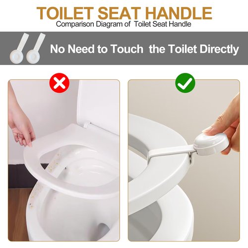 HIEASTS Toilet Seat Handle, Lift Tools Avoid Touching, Toilet & Bathroom Accessory (2 PCS)