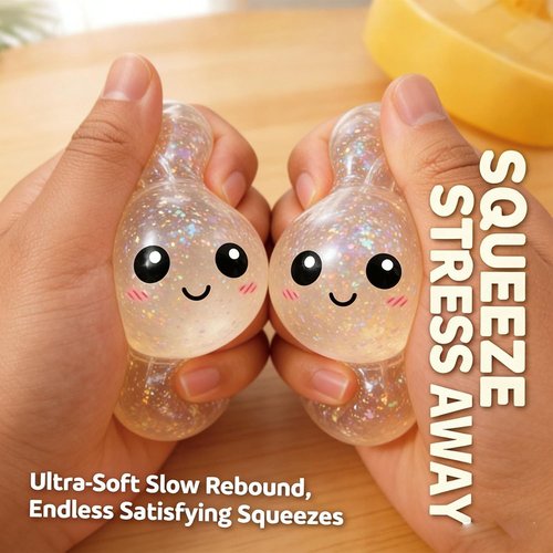 Glitter Dumpling Squishy - Mystery Box with 10 Colorful Dumpling Toys | Fun Surprises Included
