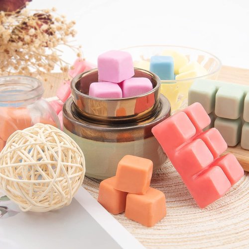 UCC Plant Based Natural Wax Melts, Highly Scented Long Lasting Premium Soy Scented Melts Cubes, Wax Melts Tarts, Colored Wax Melt - 4 Pack