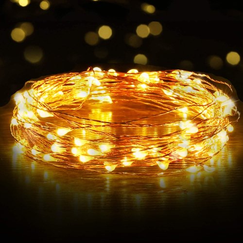 Ariceleo USB LED Fairy String Lights - 16ft Copper Wire Indoor/Outdoor Decor | Warm White for Parties & Weddings