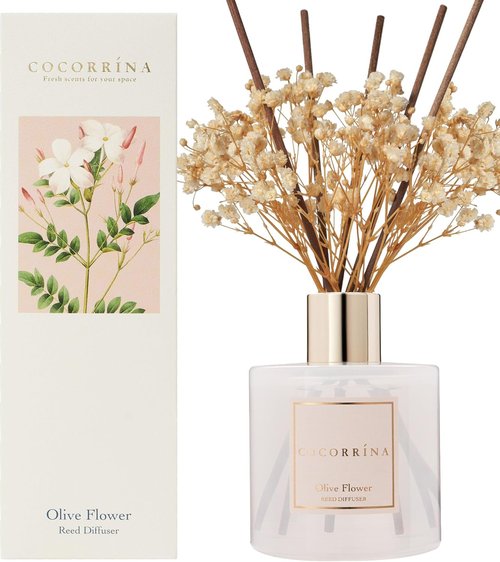 Cocorrína Reed Diffuser - Olive Flower Scent for Relaxing Home Ambiance