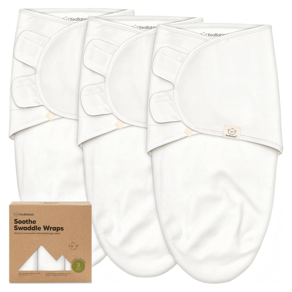 Skiennix Organic Baby Swaddle Sleep Sacks - Soft & Snug Newborn Swaddles for Infants 0-3 Months | Soft White, OS