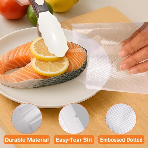FUNFERY Vacuum Sealer Bags - Precut 200 Quart, 8" x 12" | BPA-Free for Long-Term Food Storage & Sous Vide