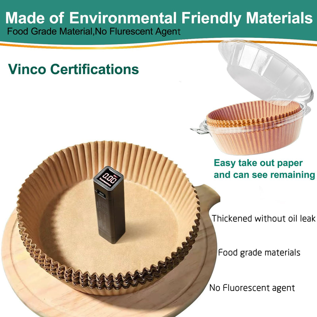 4 qt Air Fryer Liners, Ninja Foodi Liners, 200Pcs Air Fryer Liners Disposable 5qt 8 Inch Round, Circle Liners for Ninja AF101 AF150 XL AF161
