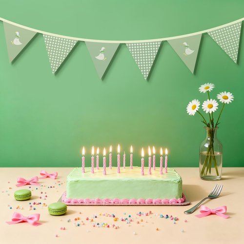Hahafelt One Silly Goose Birthday Banner, Cute Silly Goose 1st Birthday Party Decorations Fabric Bunting Garland with Bow for Baby Shower, Nursery Room Decor(Plaid,Sage Green)