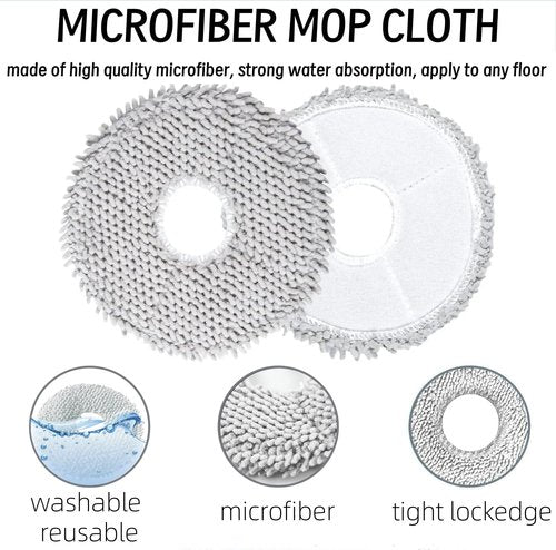 Accessories Kit for Xiaomi S20 Plus / S20+ Robot Vacuum Cleaner, 2 Main Brush, 6 Filters, 6 Side Brushes, 6 Mop Pads, Replacement Parts Spare Repair Attachments