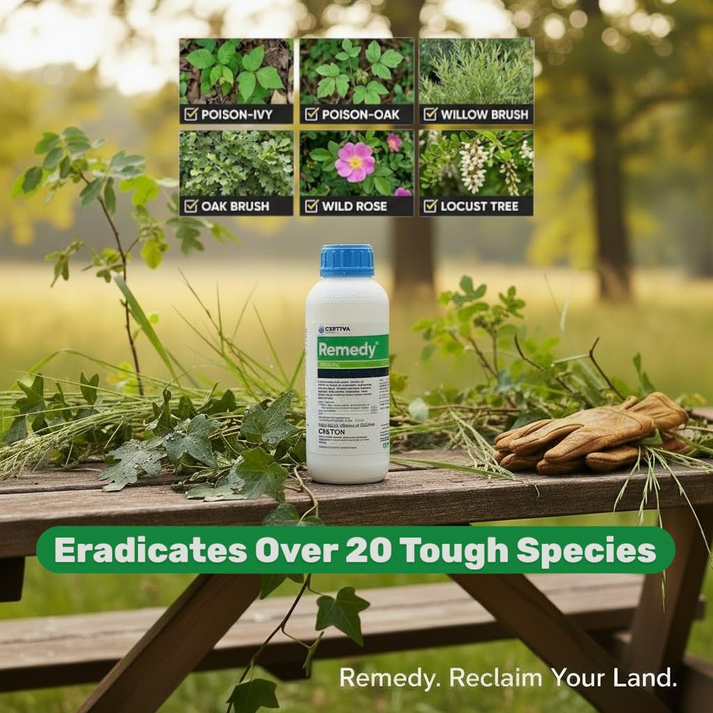 Remedy Herbicide Concentrate - Triclopyr Weed Control for Pastures & Rangelands - 1 Quart for Long-Lasting Results