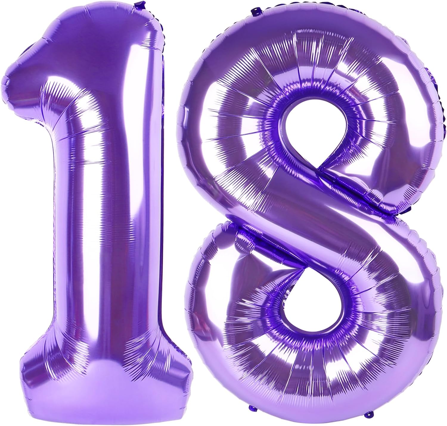 Skiennix 40-Inch Purple Number Balloons - 18th Birthday Party Decorations for Men & Women