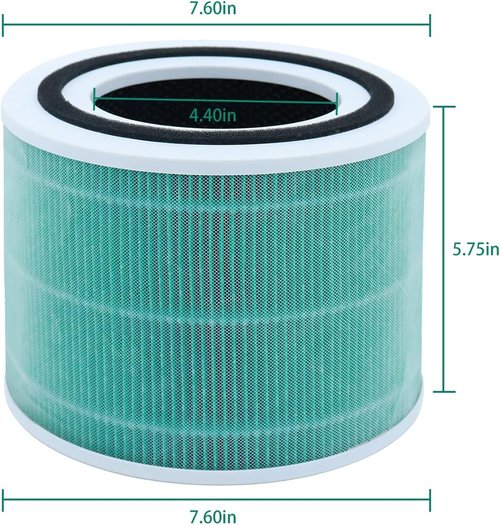 Levoit Air Purifier Filter - High-Efficiency 3-in-1 Activated Carbon Replacement | 2-Pack for Core 300 & 300S