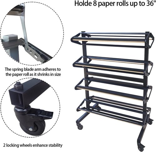 Butcher Paper Roll Holder - Versatile Craft & Kraft Paper Dispenser Stand for 36-Inch Rolls
