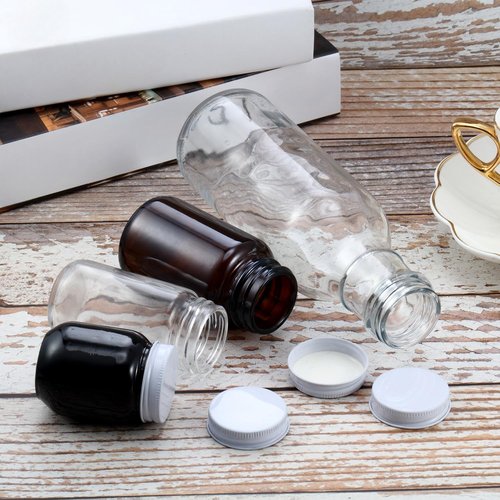 Patelai 144 Pieces 38 mm White Growler Caps Lids, Tinplate Metal Screw Caps with White Filling Glue Fits for Most 1/2 and 1 Gallon Jugs