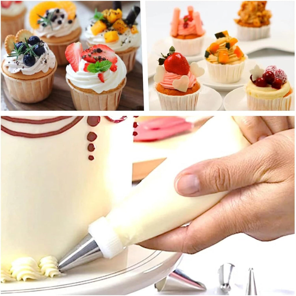 Skiennix 18-Inch Tipless Piping Bags - Extra Thick Anti-Burst for Royal Icing & Buttercream Decorating