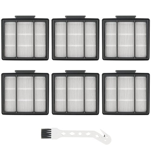6PACK RVFFK950 Filter for Shark Robot Vacuum Filter Replacement by Techecook - Fit for Shark ION Robot R85 RV850,RV700_N, RV720_N, RV851WV and IQ Robot R101AE, AV970, AV1002AE, AV1010AE UR1005AE