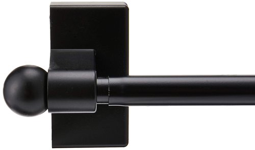 Rod Desyne Mag-12 Magnetic Curtain Rod, 17-30", Black