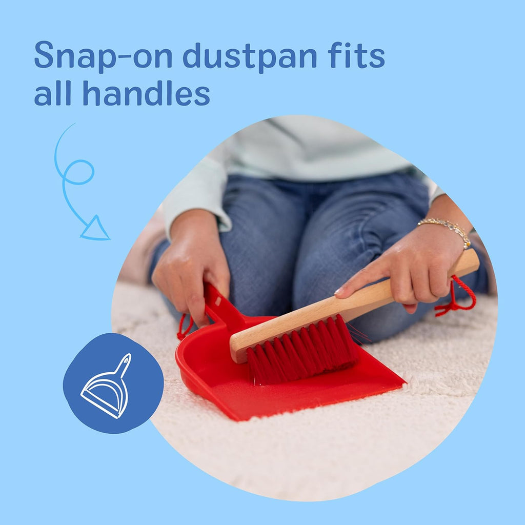 Melissa & Doug Toddler Cleaning Set - 6-Pc. Dust Sweep Mop with Broom & Accessories for Kids 3+