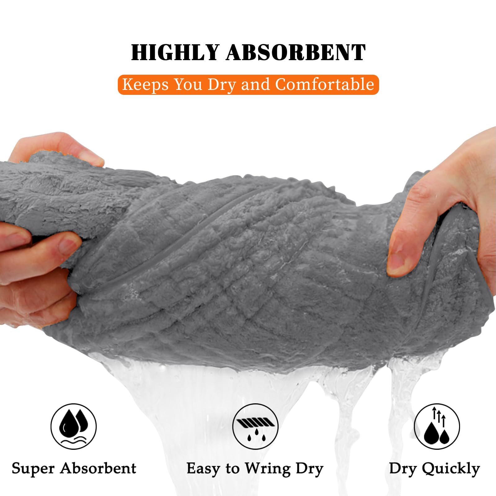 Lunoku Bath Towels Set of 4 Extra Large 35 x 70 Inches,Luxury Thick High Absorbent Quick Dry Bath Sheet,Ultra Soft Microfiber,Bathroom,Beach,Yoga,Sport,SPA (Grey)