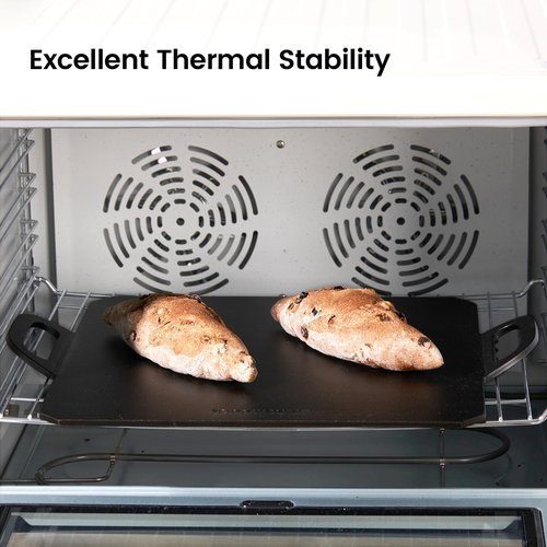ROCKSHEAT 18 x 14 inch Pizza Steel, Premium Carbon Steel Baking Plate for Perfectly Crispy Pizzas and Breads, Dual Handles, Ideal for Home and Commercial Use