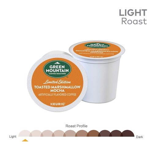 Green Mountain Coffee Roasters Toasted Marshmallow Mocha | Flavored Light Roast K-Cup Pods - 24 Count