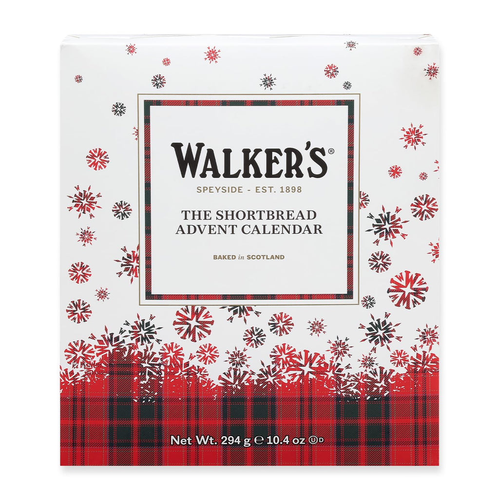 Walker’s Advent Calendar - Limited Edition Shortbread Cookies from Scotland | 24 Count (10.4 oz) - Festive Shapes & Flavors