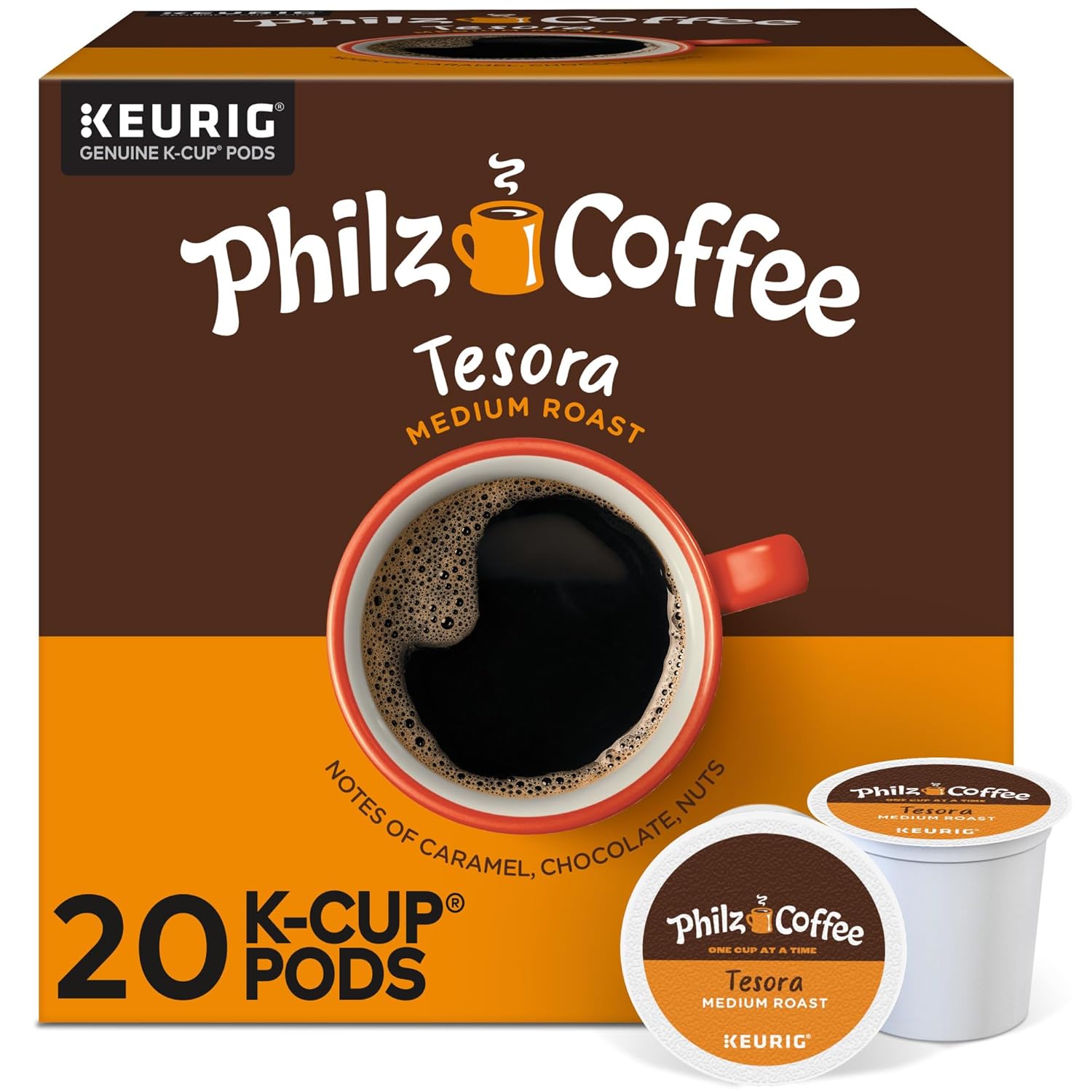 Philz Coffee Tesora K-Cup® Pods - Medium Roast Single Serve Coffee | 20 Count Pack