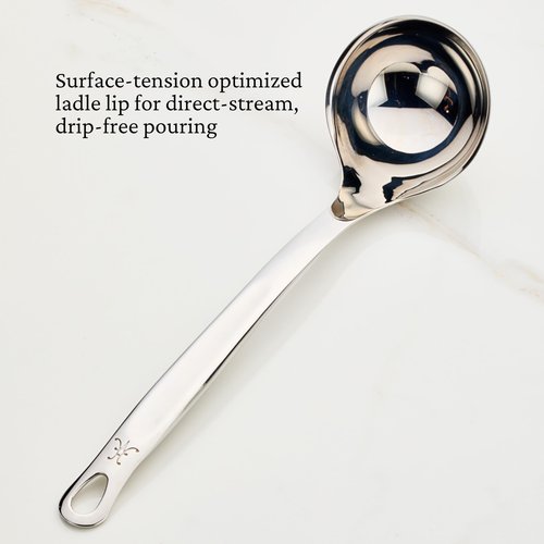 Hestan Provisions Chef's Tools, Ladle (13-Inch/ 5 Ounce), Artisan-Polished Stainless Steel