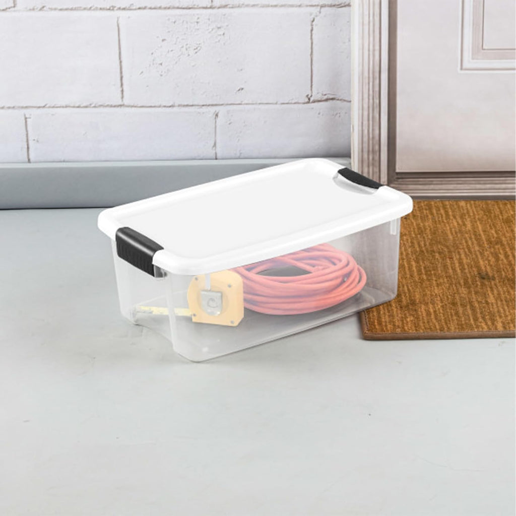 Sterilite 6-Pack Ultra Latching Storage Bins - Clear Plastic 18 Quart Organizing Containers for Home & Office