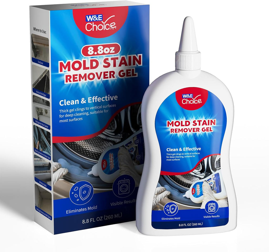 W&E Choice Stain Remover Gel - Heavy Duty Cleaner for Shower & Bathroom Tile Grout | 8.8 Fl Oz