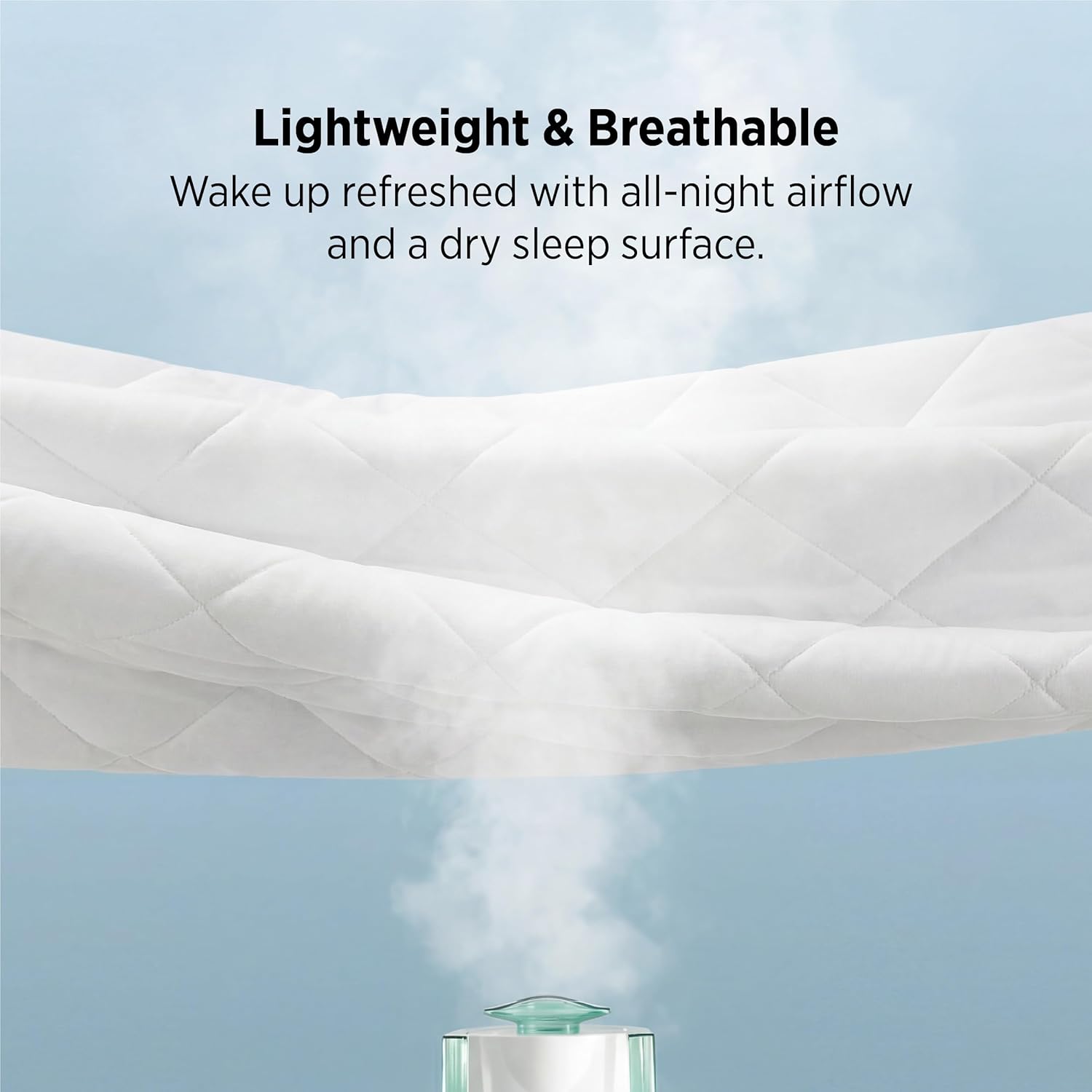 Bedsure Queen Mattress Protector - Quilted Waterproof & Soft Breathable Bed Cover | Deep Pocket Up to 22 Inches - White