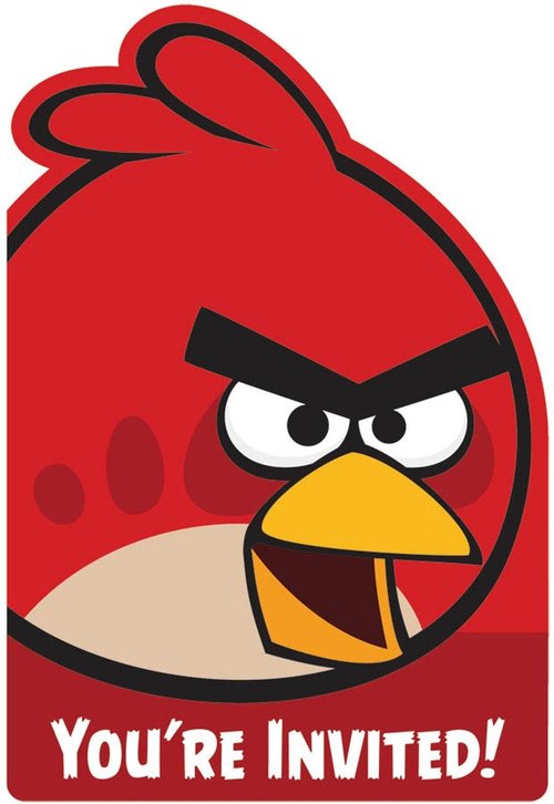 amscan Angry Birds Invitations x8