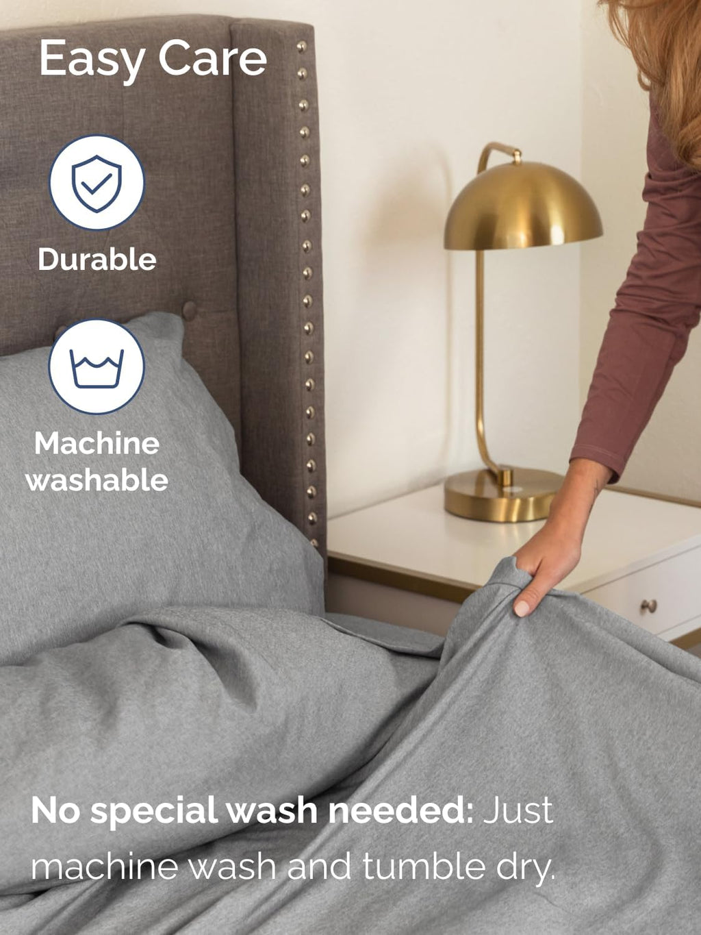 Skiennix Extra Deep Split King Sheet Set - 7 Piece Breathable Cooling Bedding - Soft Wrinkle-Free Heathered Grey