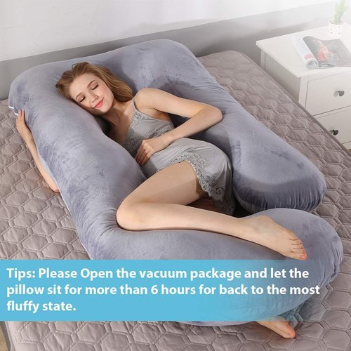 BATTOP Pregnancy Pillow - Full Body Maternity Support for Back, Hips, Legs & Belly | Removable Washable Cover