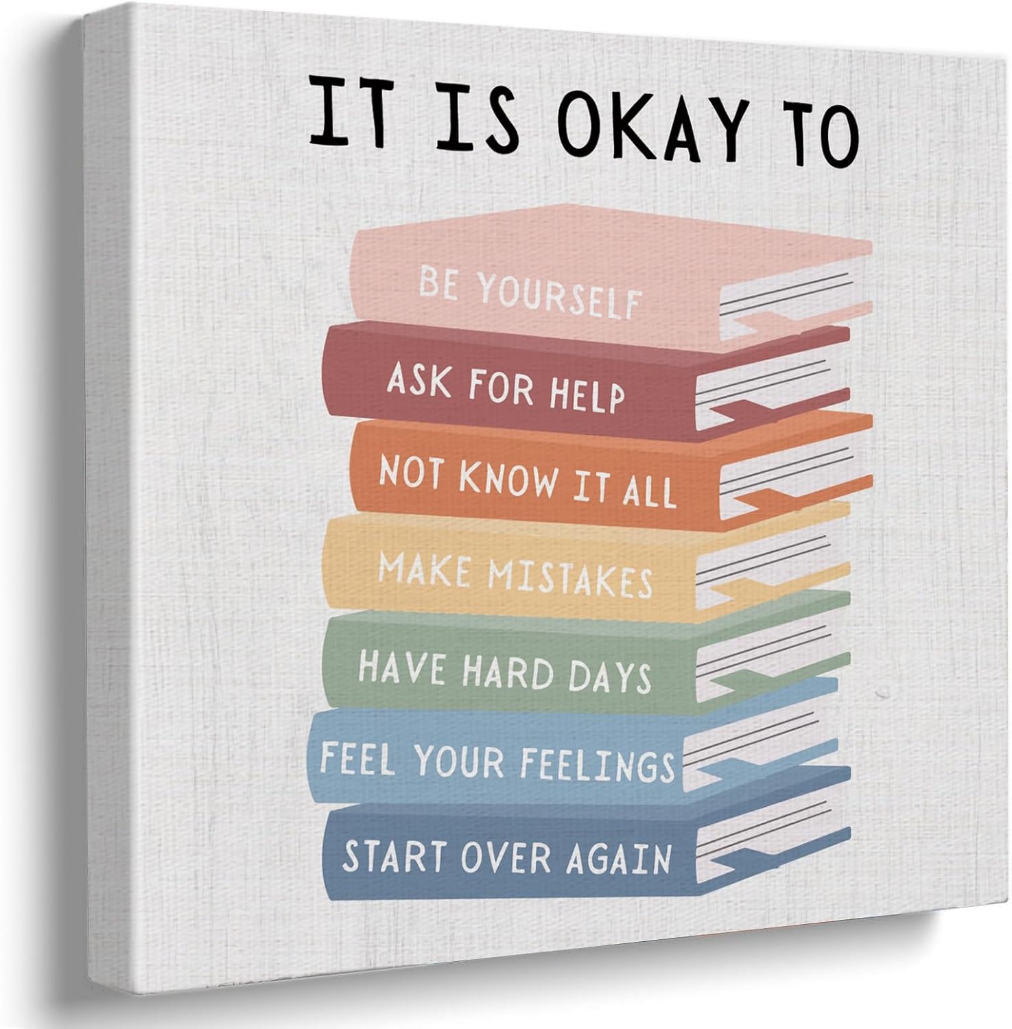 Skiennix Decorative Canvas Wall Art - Positive Affirmations Framed Prints for Home | 11.8x11.8 IN