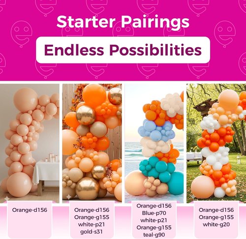 Bezente 18-Inch Pastel Orange Balloons - 30 Pack Thick Latex Balloons for Weddings & Parties