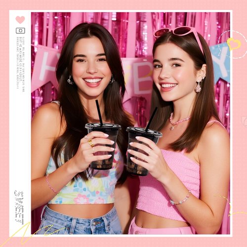 Yicentdp 100 Set Black Plastic Cups with Lids and Straws 12 oz Disposable Drinking Clear Cups for Wedding Black Birthday Party Supplies