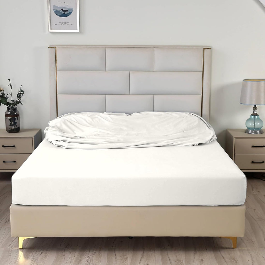 SDIII Queen Fitted Sheet - Hotel Quality Brushed Microfiber, Soft & Breathable, Deep Pocket - 2 Pack