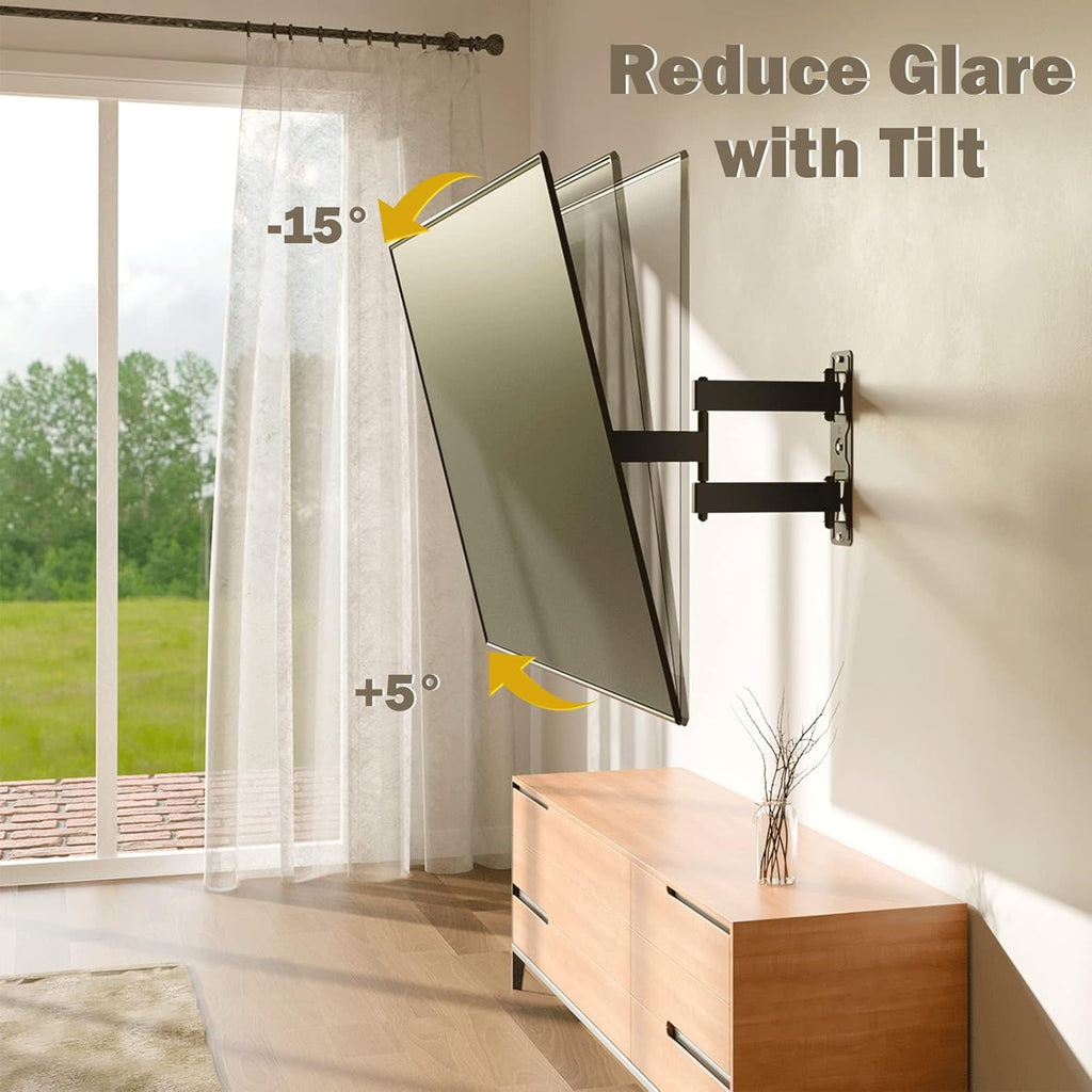 Mounting Dream Tilt TV Wall Mount for 37-75 Inch TVs - Full Motion Mount for 26-55 Inch TVs