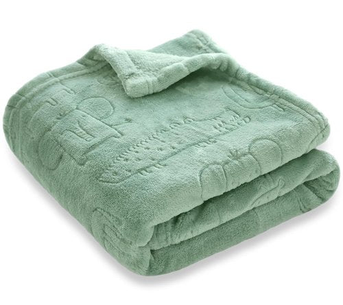 BORITAR Baby Blanket - Ultra Soft Fleece for Infants & Toddlers | Lightweight Animal Design, 30x40 Inch, Sage Green