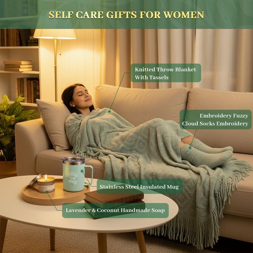 MUGIQUE Self Care Gifts for Women,Get Well Soon Gift Baskets for Women,Birthday Gift for Best Friend,Thinking of You Care Package,Relaxing Spa Gift Set for Wife, Mom,Girlfriend,Unique Valentine’s Day