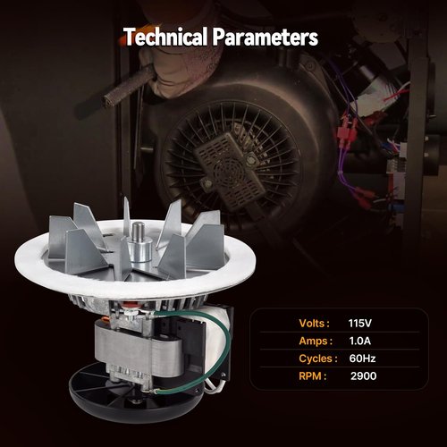 Talspity Replacement 812-4400 Exhaust Blower Motor Compatible with Quadra-Fire Santa Fe, Castile, PelPro PP130, PP60, Pleasant Hearth PH35PS, PH50CABPS Pellet Stoves, Quiet and Energy-Efficient