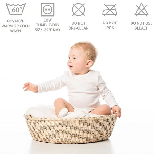 BEDLORE Waterproof Mattress Protector - Soft Gray Crib Pad, Noiseless & Machine Washable, 2 Pack (52''x28'')