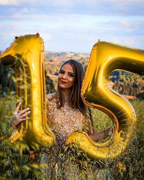 Gold Foil Number Balloons - 40 Inch 15th Birthday Decorations | Perfect for Weddings & Anniversaries