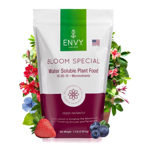 ENVY Bloom Plant Fertilizer - Special Formula for Flowering Plants, 1.5 lb | Pet Safe & Water Soluble, Made in USA