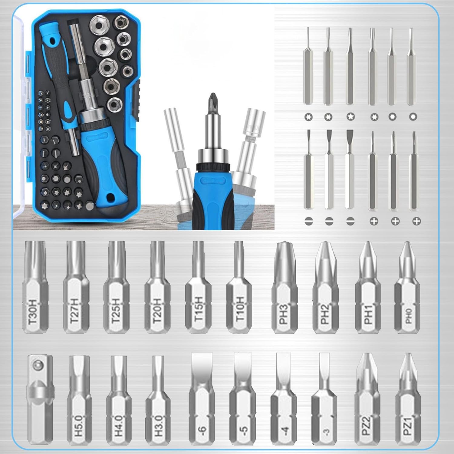 Tool Advent Calendar 2025 - 44-Piece Tool Set with Precision Bits & Screwdrivers | Ideal Christmas Gift for Men