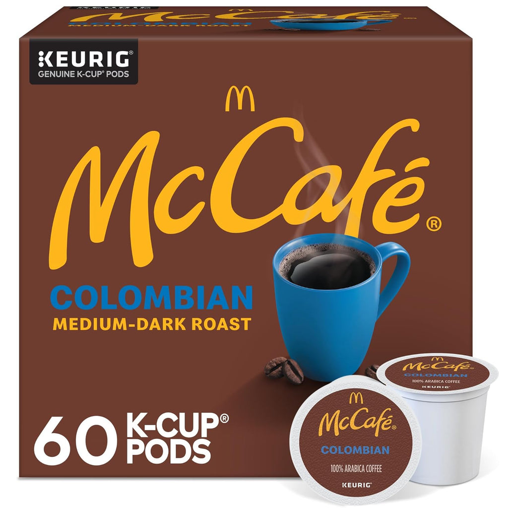 McCafe Colombian Coffee K-Cup Pods - Medium Roast, 60 Count (6 Packs of 10) for Keurig