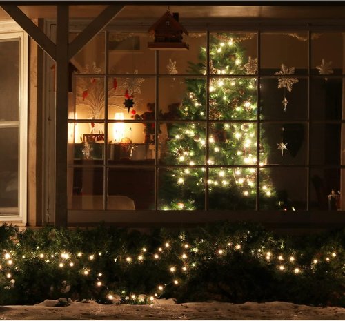 LAMPHOME Clear Christmas String Lights - 100 Count Waterproof Fairy Lights | 19.6ft White Wire for Indoor & Outdoor Decor