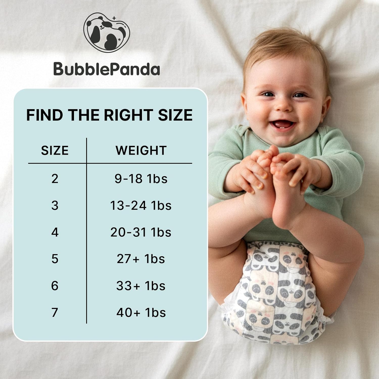 Okayinn BubblePanda Sleep Sack - 1.0 Tog for 6-12 Months | Overnight Baby Diapers (Size 4, 72 Count)