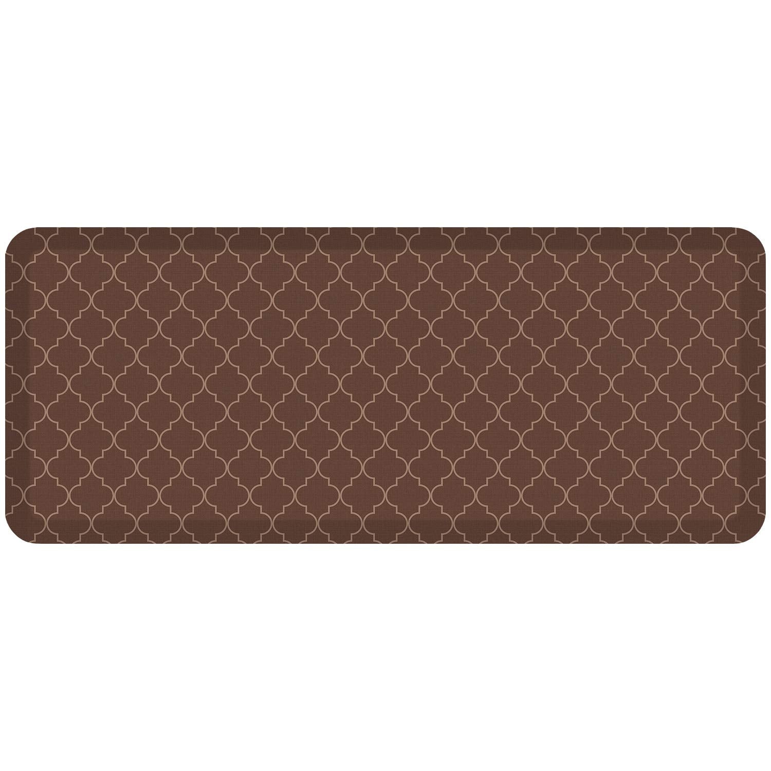 GelPro Anti-Fatigue Designer Comfort Kitchen Floor Mat, 20x48, Trellis Walnut Stain Resistant Surface with 3/4” Thick Ergo-Foam Core for Health and Wellness