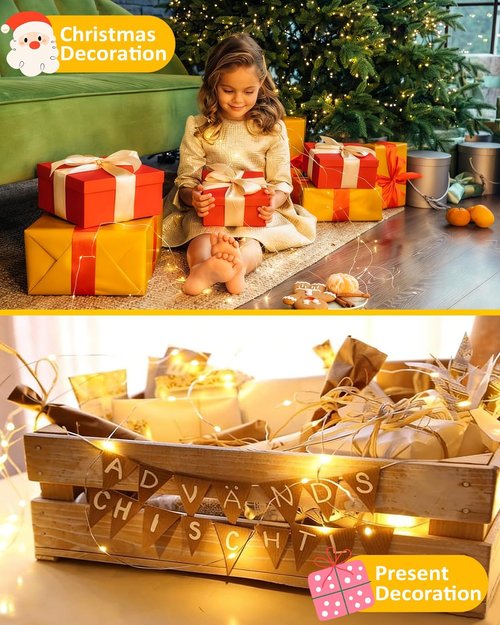 60 LED Fairy Lights by [Brand Name] - Battery Operated, Waterproof Twinkle Lights | 20FT for Indoor/Outdoor Use