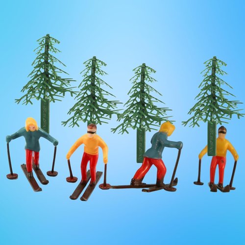 Evergreen Trees Winter Cake Topper Set - Perfect Decoration for Skiers | Festive Wonderland Theme
